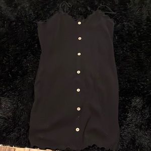 Button spaghetti strap dress